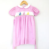 Girl's Youth Babeeni Smocked Bunny Polka Dot Dress- Size 5T