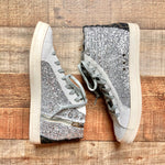 P448 Skate Glitter Side Zipper High Top Sneakers- Size ~8.5 (see notes, great condition!)