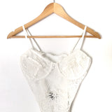Bardot White Sheer Lace Bodysuit with Underwire Cups- Size 6/S