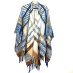 Universal Thread Plaid Poncho- Size OSFM