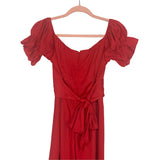 Petal + Pup Red Satin Tie Back Dress- Size 6