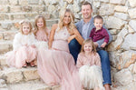 Minuet Blush Tulle Maxi Dress with Embroidered Bodice- Size M