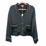 Z Supply Black Satin Pajama Set- Size L (sold as set)