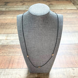 No Brand Black/Gold Beaded Slide Necklace