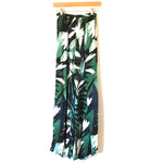 Oliviaceous Black and Green Print Wrap Flowy Pants- Size S