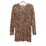 AURA Gold Sequin Long Sleeve Dress- Size S