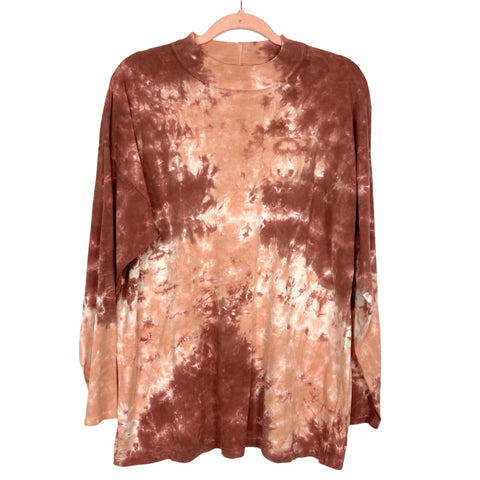 Free People by We the Free Tie Dye Mock Neck Top- Size S