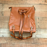 Sole Society Cognac Faux Leather Backpack
