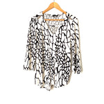 Wallis Black and White Long Sleeve Top- Size S