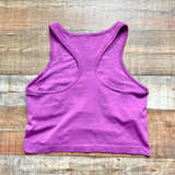 Lululemon Purple Ribbed Built in Bra Tank- Size 12 (no pads included)