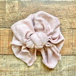 No Brand Light Pink Knit Ruched Back Knot Headwrap- Size ~0-6M (see notes)