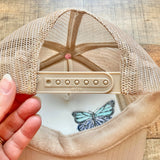 Otto Tan with Butterfly and Detachable Gold Chain Baseball Cap