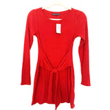 Abercrombie & Fitch Red Ribbed Front Knot Dress NWT- Size XS