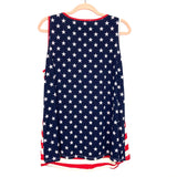 Chicsoul American Flag Sleeveless Top- Size 2XL