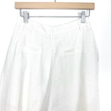 Grey Lab Ivory Front Pleated Linen Cuffed Pants NWT- Size S (sold out online, Inseam 25”)