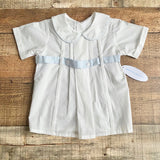 Lullaby Set White Blue Trim Collared Top NWT- Size 4T