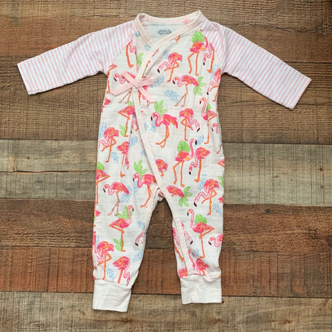 Mudpie Baby Girl Flamingo Muslin Kimono- Size 3-6M