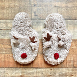 No Brand Brown Rudolph Slippers- Size ~7 (see notes)