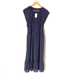 J Crew Navy Floral Midi Dress NWT- Size XL