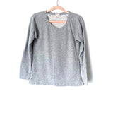 J. Crew Grey Embroidered Elbow Sweater- Size S