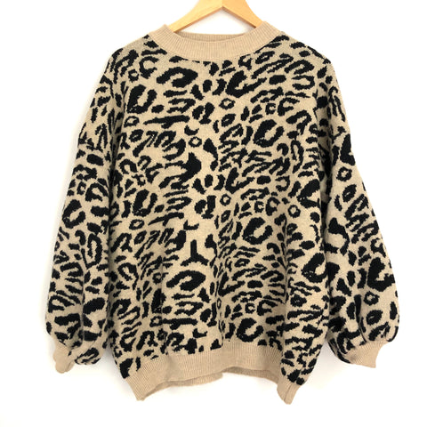 Goodnight Macaroon Leopard Print Sweater- Size ~S