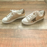 Let's See Style Tan/Animal Print Sneakers- Size 7