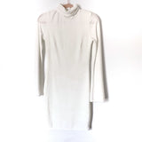 Blue Blush White Lined Turtleneck Bell Sleeve Sweater Dress- Size M