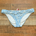 Victoria's Secret White/Blue Swim Bottoms- Size M