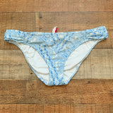 Victoria's Secret White/Blue Swim Bottoms- Size M