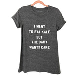 A Pea in the Pod Gray I Want to Eat Kale Maternity Tee- Size S