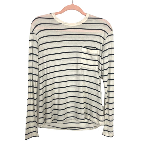 BP Striped Long Sleeve Front Pocket Top- Size XS