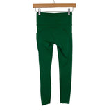 Lululemon Green Side Pocket Exposed Seam Detail Leggings- Size 4 (Inseam 24.5")