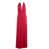 Sugar Bits Red Long Tie Neck Open Back Dress- Size 0