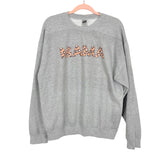 Gildan Heather Gray with Animal Print Mama Sweatshirt- Size L