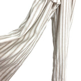 Abercrombie & Fitch White and Tan Striped Belted Jumpsuit NWT- Size S