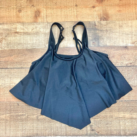 No Brand Black Padded Ruffle Bikini Top- Size M (we have matching bottoms)