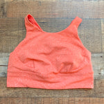 Lululemon Orange Printed Racerback Padded Sports Bra- Size 12