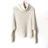 Express White Open Knit Turtleneck Sweater- Size S