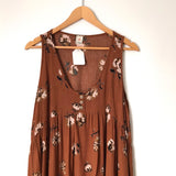 I Joah Burnt Orange Floral Babydoll Tunic Top NWT- Size S