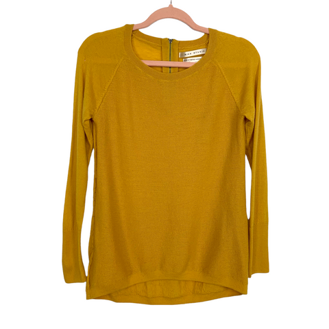 Max Studio Yellow Zipper Back Sweater- Size S (see photos)