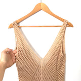 Honey Punch Open Knit Cover Up Dress with Side Slits- Size S