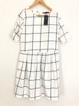 M&S Collection Pure Cotton Check Drop Waist Dress NWT- Size 2