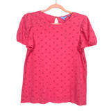 Draper James Carmellia Rose Puff Sleeve Eyelet Top NWT- Size S