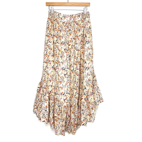 Free People Floral Smocked Waist Maxi Skirt- Size L (we have matching top)