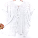 Petal + Pup White Open Back Flutter Sleeve Top NWT- Size 2