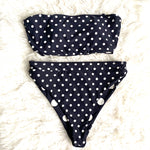 Billabong Polka Dot Padded Reversible Bandeau Bikini Top- Size S (we have matching bottoms)