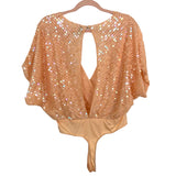 ASOS Sequins Surplice Front and Open Back Thong Bodysuit NWT- Size 6 (see notes)