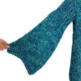 Free People Blue Combo Home Town Sweater Cardigan- Size S (sold out online)