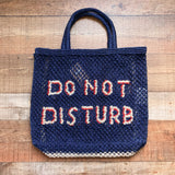 The Jacksons Indigo Jute Do Not Disturb Bag NWT