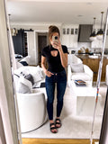 Maurices Black Mock Neck with Front Cut Out Bodysuit NWT- Size S